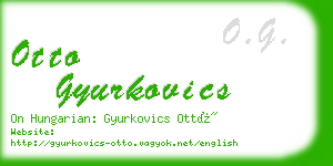 otto gyurkovics business card